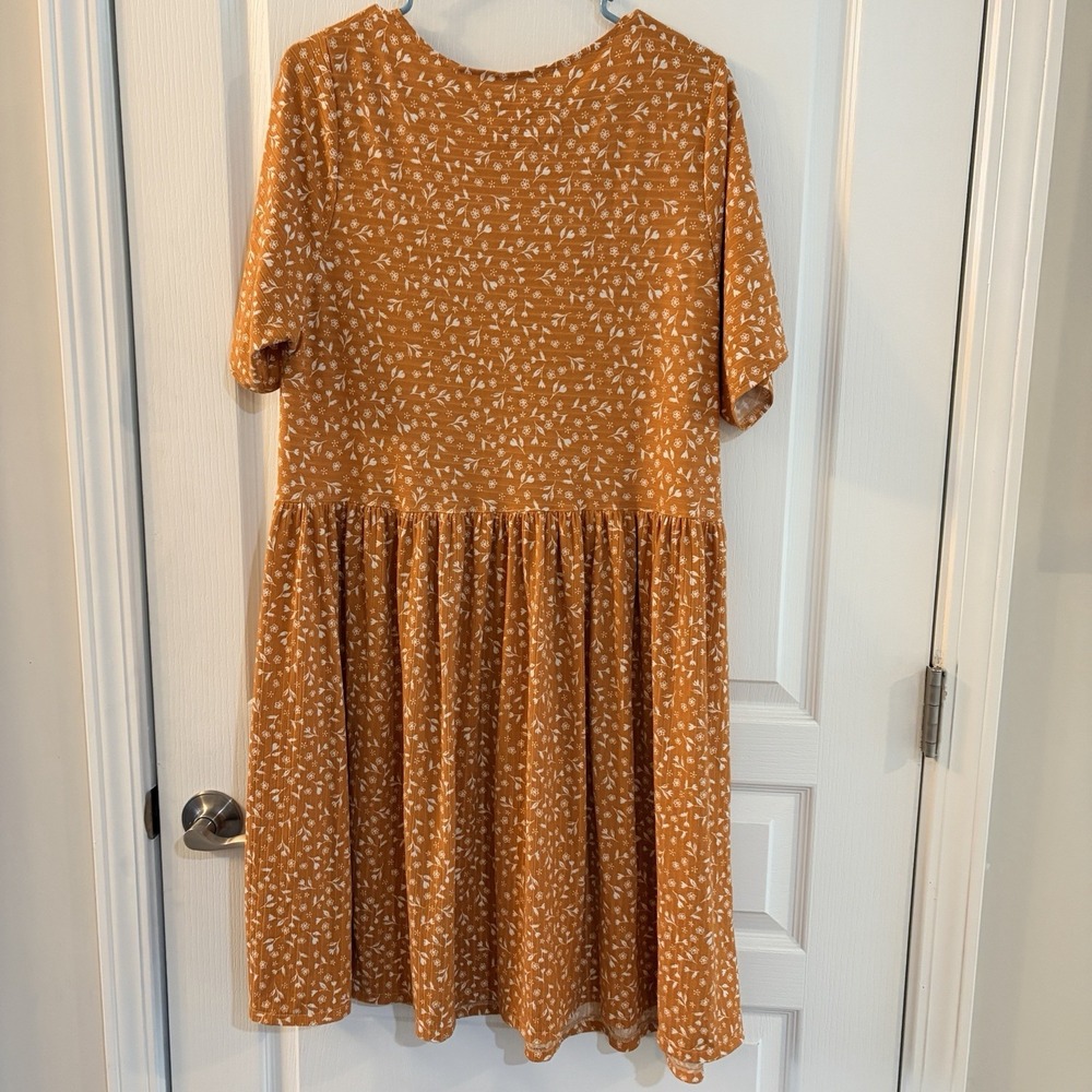 AMISH MADE Farmhouse Frocks Dress Size Large Fit And Flare Cottage Core - Picture 2 of 3